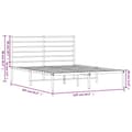 Miniatyrbillede 10 af 10: vidaXL sengeramme med sengegavl 120x200 cm metal sort
