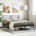 Miniatyrbillede 2 af 10: vidaXL sengeramme med sengegavl 120x200 cm metal sort