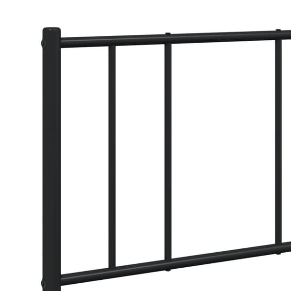 vidaXL Sengeramme i metall med hodegavl svart 140x190 cm