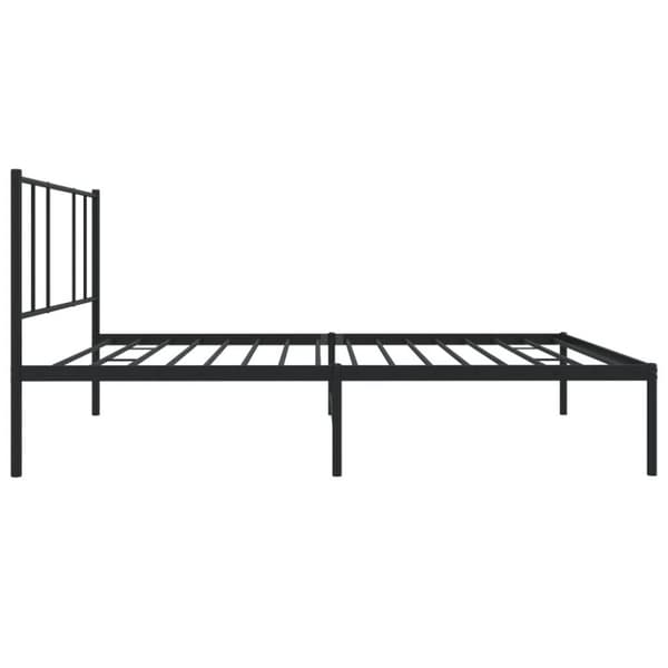 vidaXL Metallinen sängynrunko päädyllä musta 80x200 cm