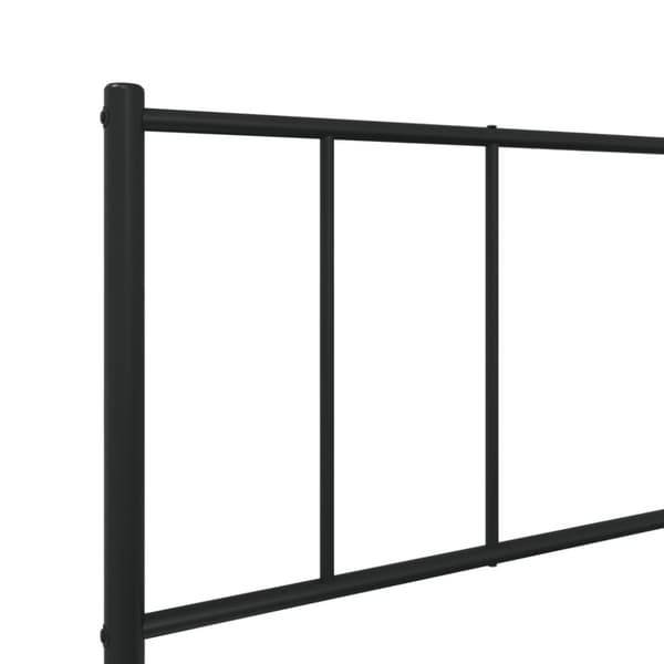 vidaXL Metallinen sängynrunko päädyllä musta 80x200 cm