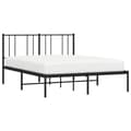 Miniatyrbillede 3 af 10: vidaXL sengeramme med sengegavl 120x200 cm metal sort