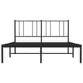 Miniatyrbillede 6 af 10: vidaXL sengeramme med sengegavl 120x200 cm metal sort