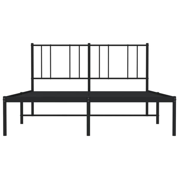 vidaXL sengeramme med sengegavl 120x200 cm metal sort