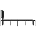 Miniatyrbillede 7 af 10: vidaXL sengeramme med sengegavl 120x200 cm metal sort