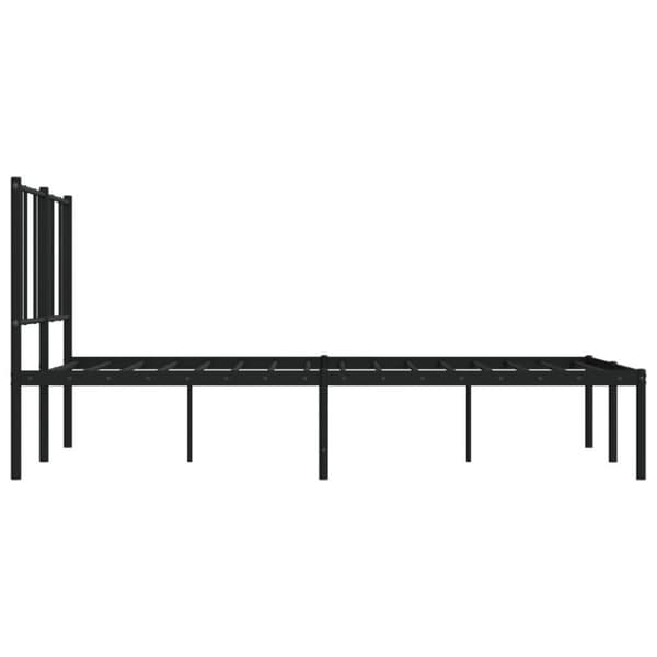 vidaXL sengeramme med sengegavl 120x200 cm metal sort