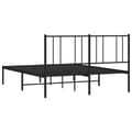 Miniatyrbillede 8 af 10: vidaXL sengeramme med sengegavl 120x200 cm metal sort