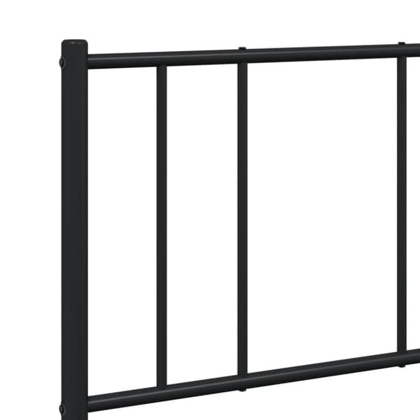 vidaXL sengeramme med sengegavl 120x200 cm metal sort