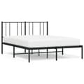 Miniatyrbillede 1 af 10: vidaXL sengeramme med sengegavl 120x200 cm metal sort