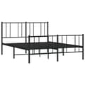 Miniatyrbillede 5 af 10: vidaXL sengeramme med sengegavl og fodgærde 160x200 cm metal sort