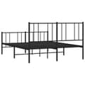 Miniatyrbillede 8 af 10: vidaXL sengeramme med sengegavl og fodgærde 160x200 cm metal sort