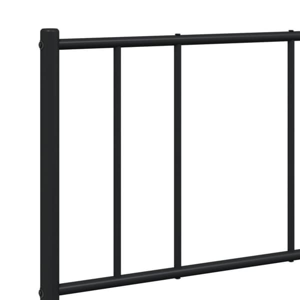 vidaXL sengeramme med sengegavl og fodgærde 160x200 cm metal sort