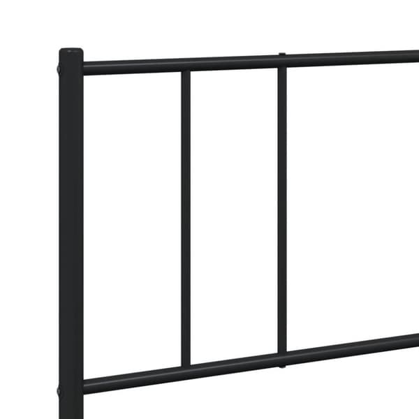 vidaXL sengeramme med sengegavl og fodgærde 180x200 cm metal sort