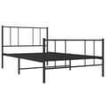 Miniatyrbilde 5 av 10: vidaXL Sengeramme i metall med hode- og fotgavl svart 90x200 cm