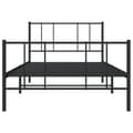 Miniatyrbilde 6 av 10: vidaXL Sengeramme i metall med hode- og fotgavl svart 90x200 cm