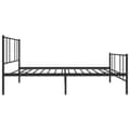 Miniatyrbilde 7 av 10: vidaXL Sengeramme i metall med hode- og fotgavl svart 90x200 cm