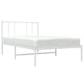 Miniatyrbillede 3 af 10: vidaXL sengeramme med sengegavl 80x200 cm metal hvid