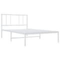 Miniatyrbillede 5 af 10: vidaXL sengeramme med sengegavl 80x200 cm metal hvid