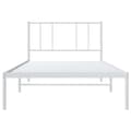 Miniatyrbillede 6 af 10: vidaXL sengeramme med sengegavl 80x200 cm metal hvid