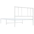 Miniatyrbillede 8 af 10: vidaXL sengeramme med sengegavl 80x200 cm metal hvid