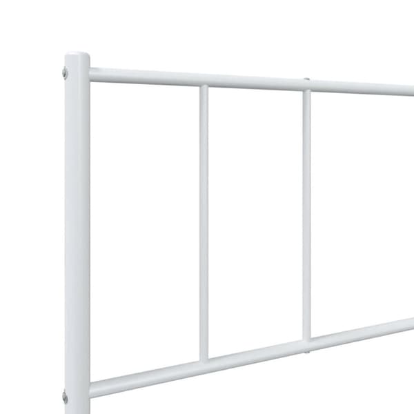 vidaXL sengeramme med sengegavl 80x200 cm metal hvid