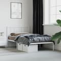Miniatyrbillede 2 af 10: vidaXL sengeramme med sengegavl 80x200 cm metal hvid