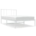 Miniatyrbillede 1 af 10: vidaXL sengeramme med sengegavl 80x200 cm metal hvid