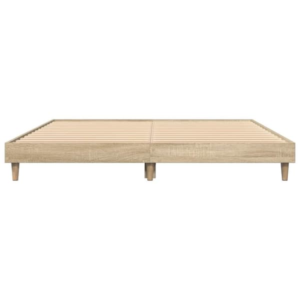 vidaXL sengestel 150x200 cm konstrueret træ sonoma-eg