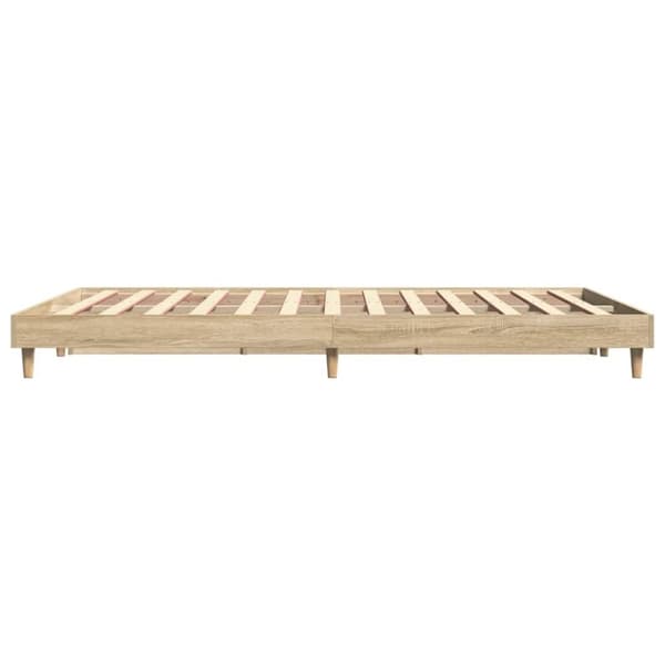 vidaXL sengestel 150x200 cm konstrueret træ sonoma-eg