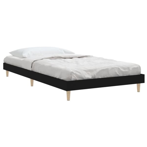 vidaXL Sengeramme svart 100x200 cm konstruert tre