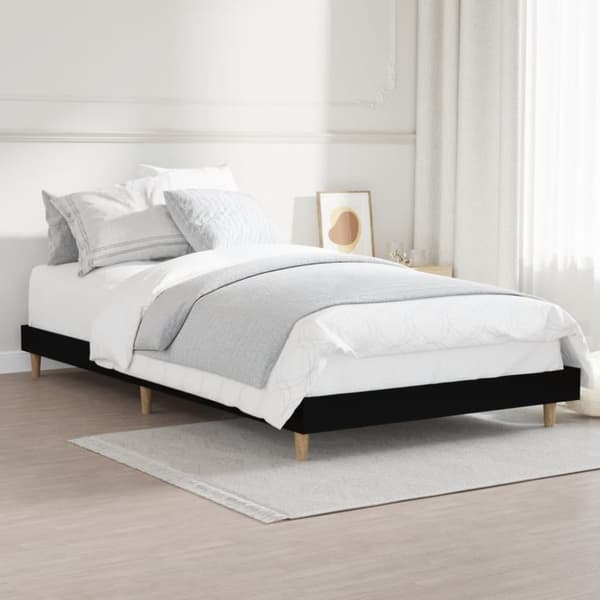 vidaXL Sengeramme svart 90x200 cm konstruert tre