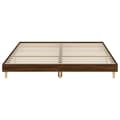 Miniatyrbillede 6 af 9: vidaXL sengeramme 140x200 cm uden madras konstrueret træ brunt eg