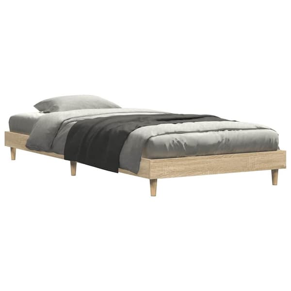 vidaXL Sengeramme sonoma eik 75x190 cm konstruert tre