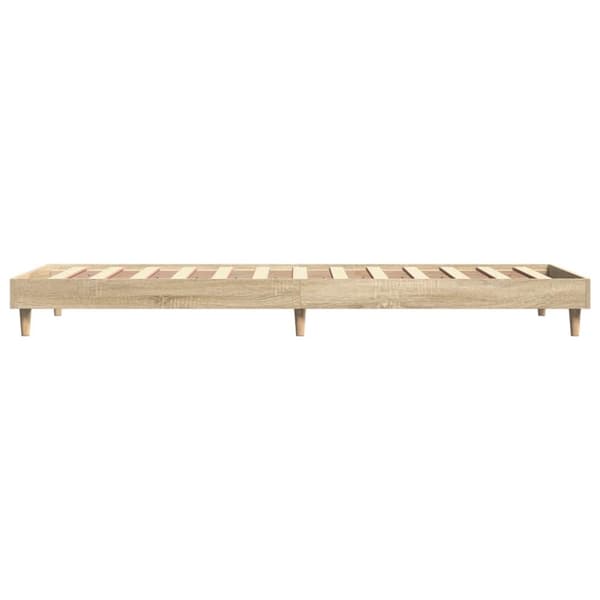 vidaXL Sengeramme sonoma eik 75x190 cm konstruert tre