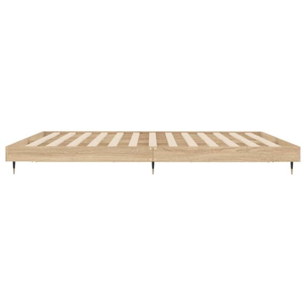 vidaXL sengestel 200x200 cm konstrueret træ sonoma-eg