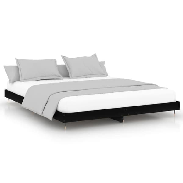vidaXL Sengeramme svart 120x200 cm konstruert tre