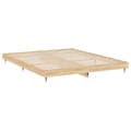 Miniatyrbillede 5 af 9: vidaXL sengeramme 140x200 cm uden madras konstrueret træ sonoma-eg