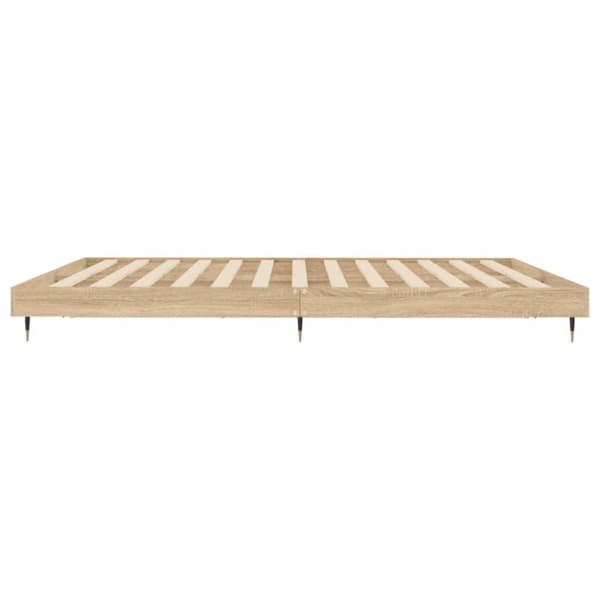 vidaXL sengeramme 140x200 cm uden madras konstrueret træ sonoma-eg