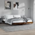 Miniatyrbilde 2 av 9: vidaXL Sengeramme røkt eik 120x200 cm konstruert tre