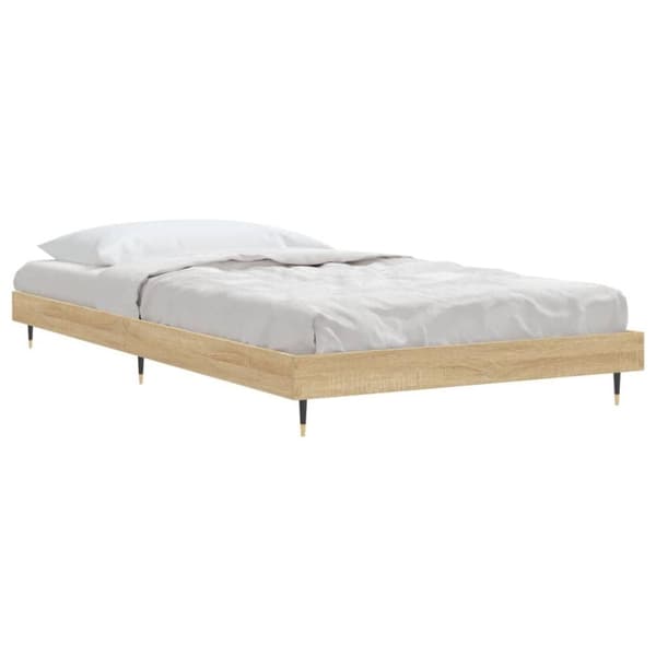 vidaXL Sengeramme sonoma eik 100x200 cm konstruert tre