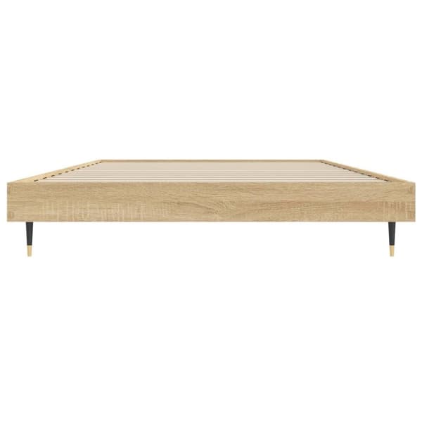 vidaXL Sengeramme sonoma eik 100x200 cm konstruert tre