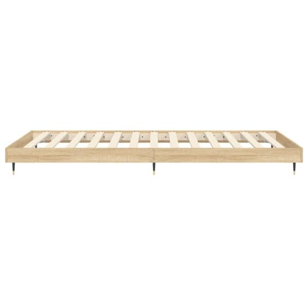 vidaXL Sengeramme sonoma eik 100x200 cm konstruert tre