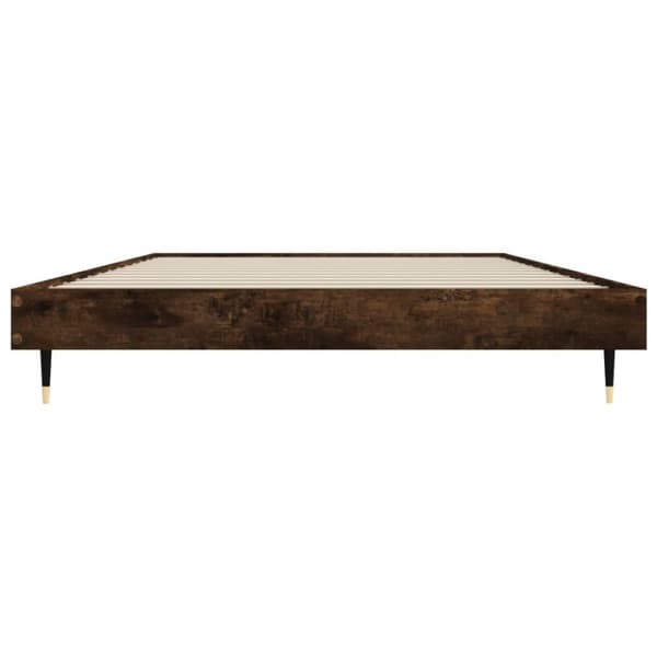 vidaXL sengeramme 90x200 cm uden madras konstrueret træ røget eg