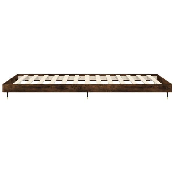 vidaXL sengeramme 90x200 cm uden madras konstrueret træ røget eg
