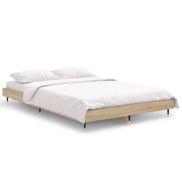 vidaXL sengeramme 120x190 cm uden madras konstrueret træ sonoma-eg