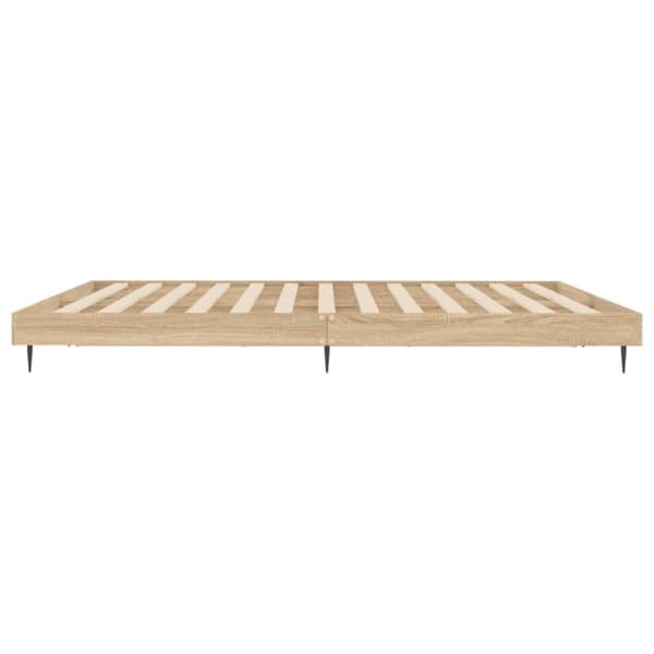 vidaXL sengestel 200x200 cm konstrueret træ sonoma-eg