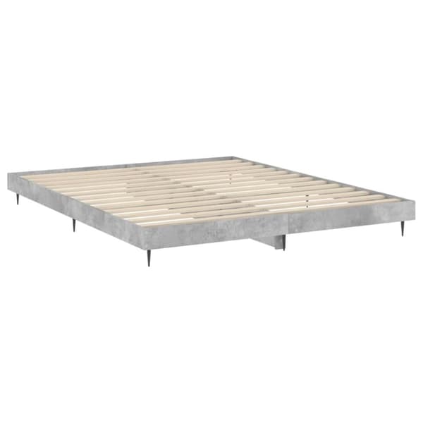 vidaXL sengestel 200x200 cm konstrueret træ betongrå