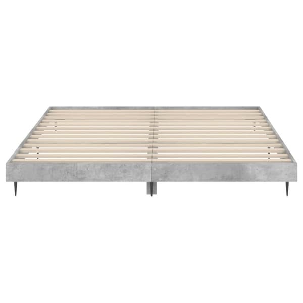 vidaXL sengestel 200x200 cm konstrueret træ betongrå