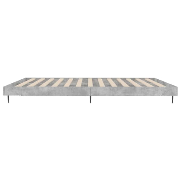vidaXL sengestel 200x200 cm konstrueret træ betongrå