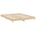 Miniatyrbillede 6 af 11: vidaXL sengeramme 150x200 cm uden madras konstrueret træ sonoma-eg